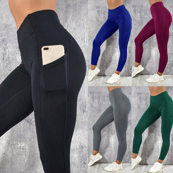 Women's Solid Workout Leggings with Pockets – ExclusiveGymWear